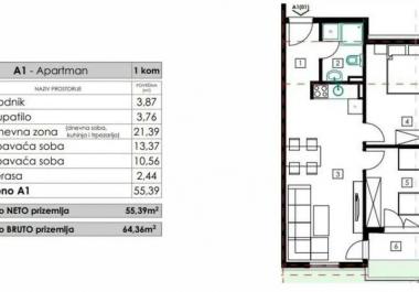 Luxuriöse 64 m2 große Wohnung mit Meerblick in Bečići in exklusiver Anlage