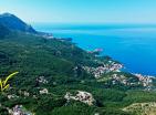 Grundstück 730 m2 oberhalb von Sveti Stefan zum Bau einer luxuriösen Panoramavilla